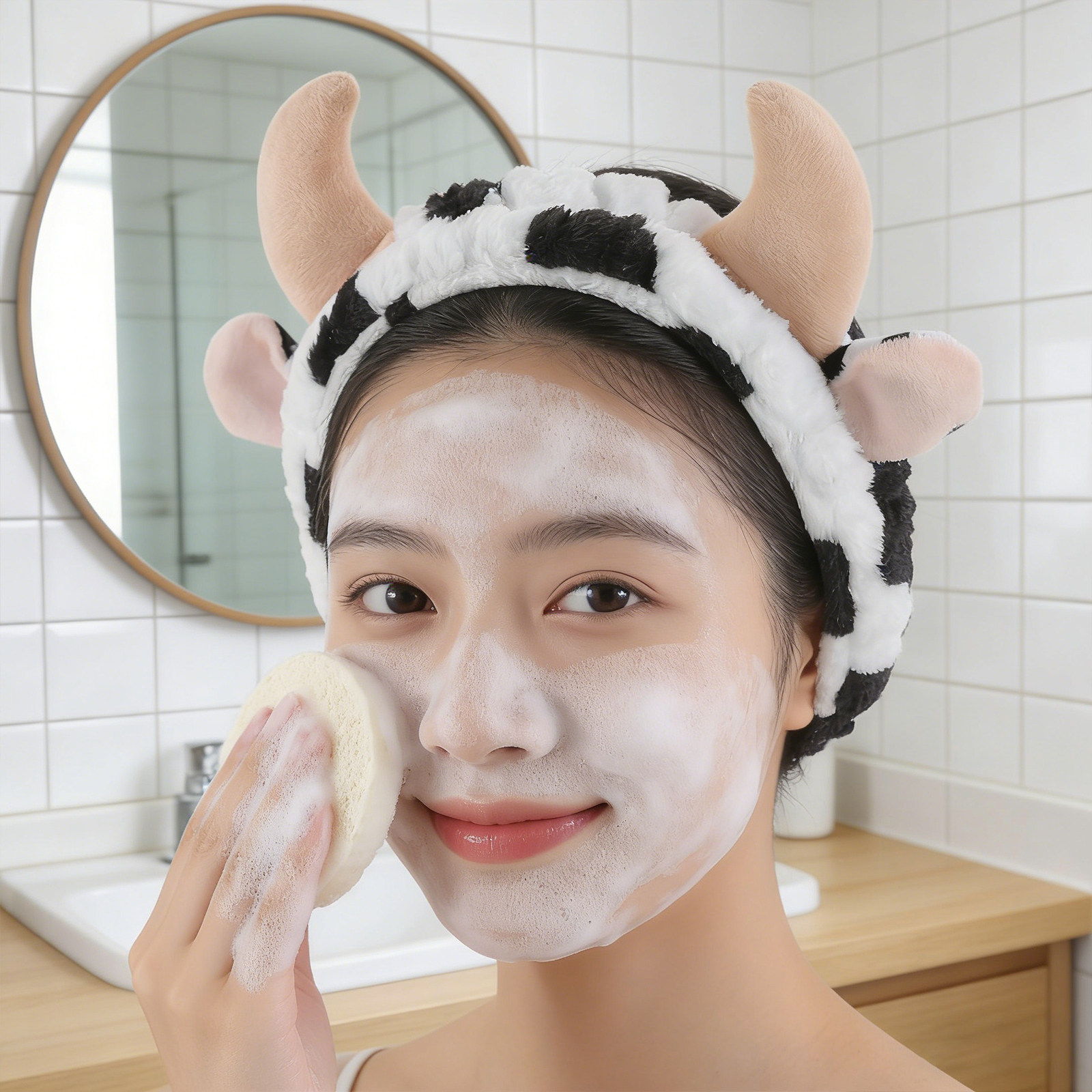 1Set Cow Spa Headband Wristban - đánh giá và giá Skincare Animate