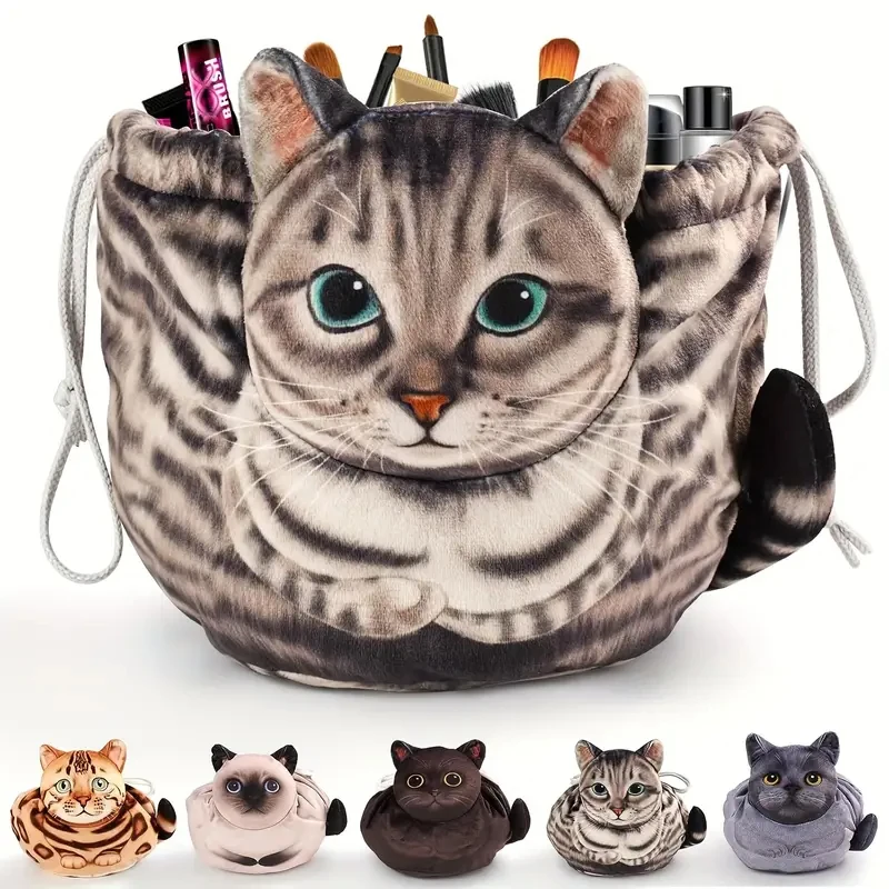 Cat-Shaped Cosmetic Storage Ba - đánh giá và giá Skincare Animate