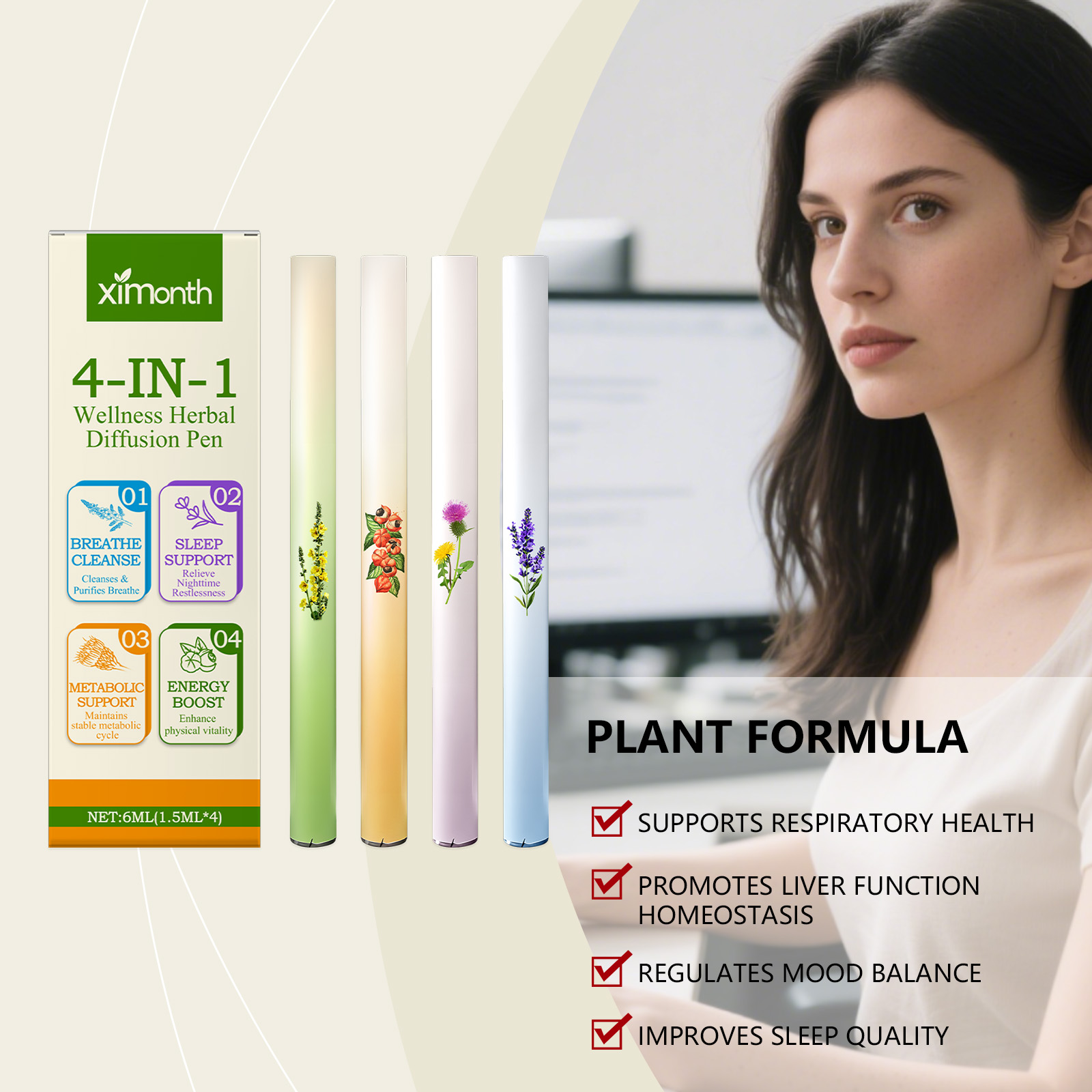 4 In 1 Air Freshening Pen Herb - đánh giá và giá Skincare Herbal