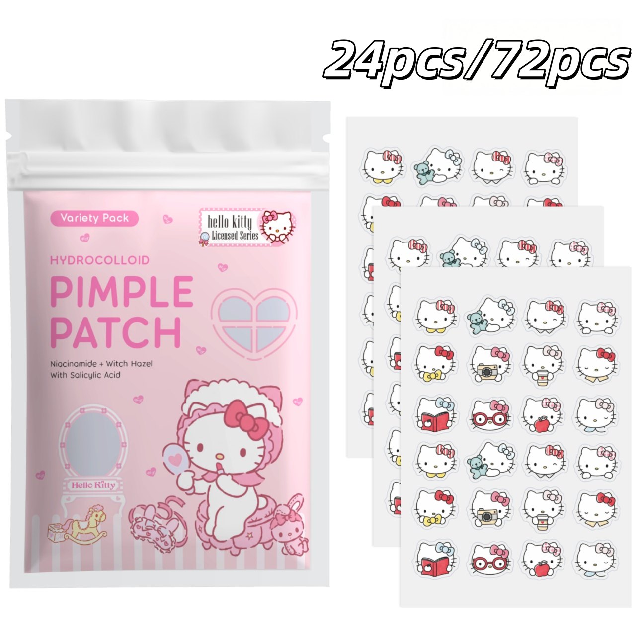 24/72pcs Hello Kitty Hydrocoll - đánh giá và giá Skincare The Originote