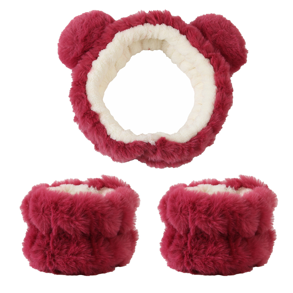 3pcs Cute Bear Headband Set Fl - đánh giá và giá Skincare Animate