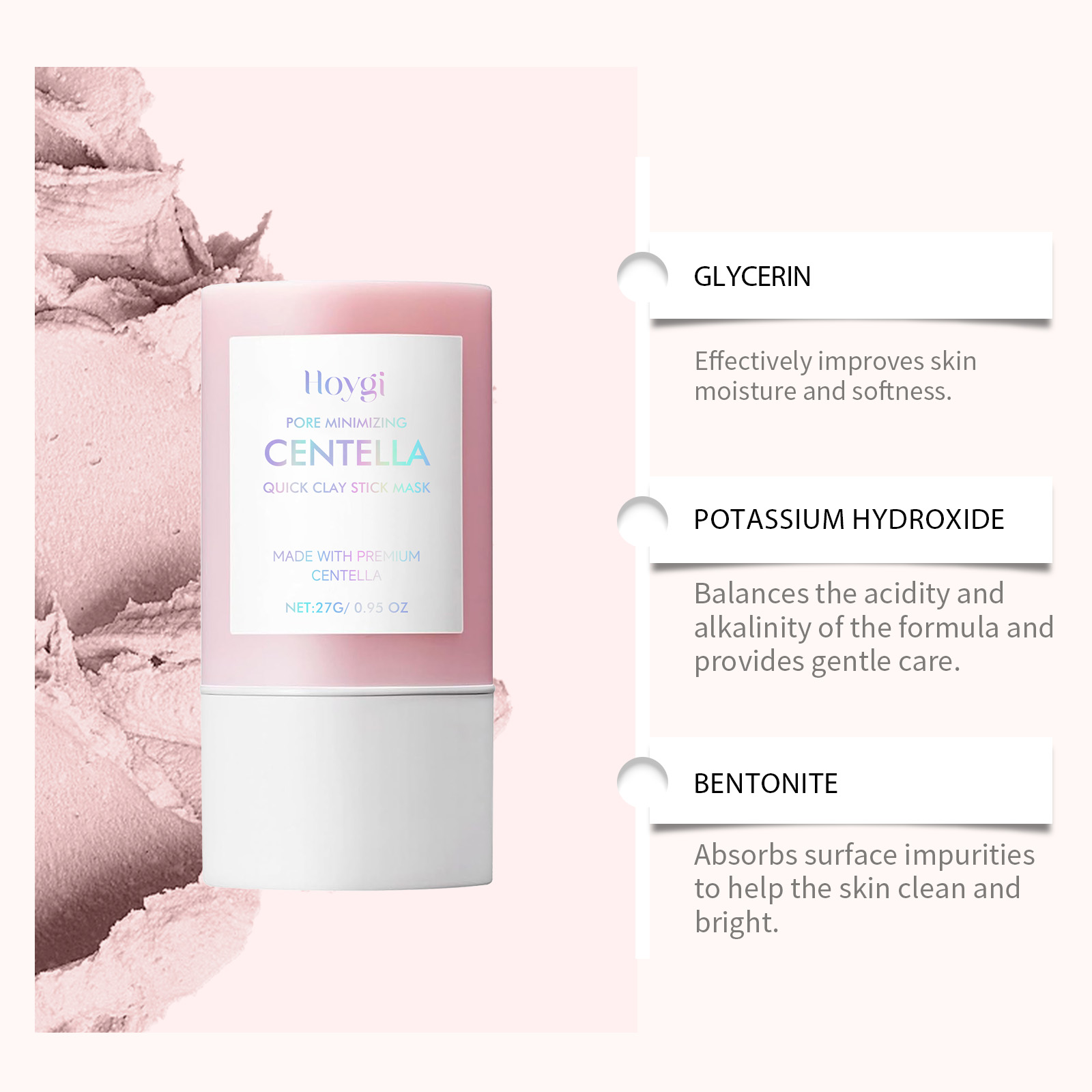 Centella Clay Stick Mask Facia - đánh giá và giá Bentonite Clay Mask